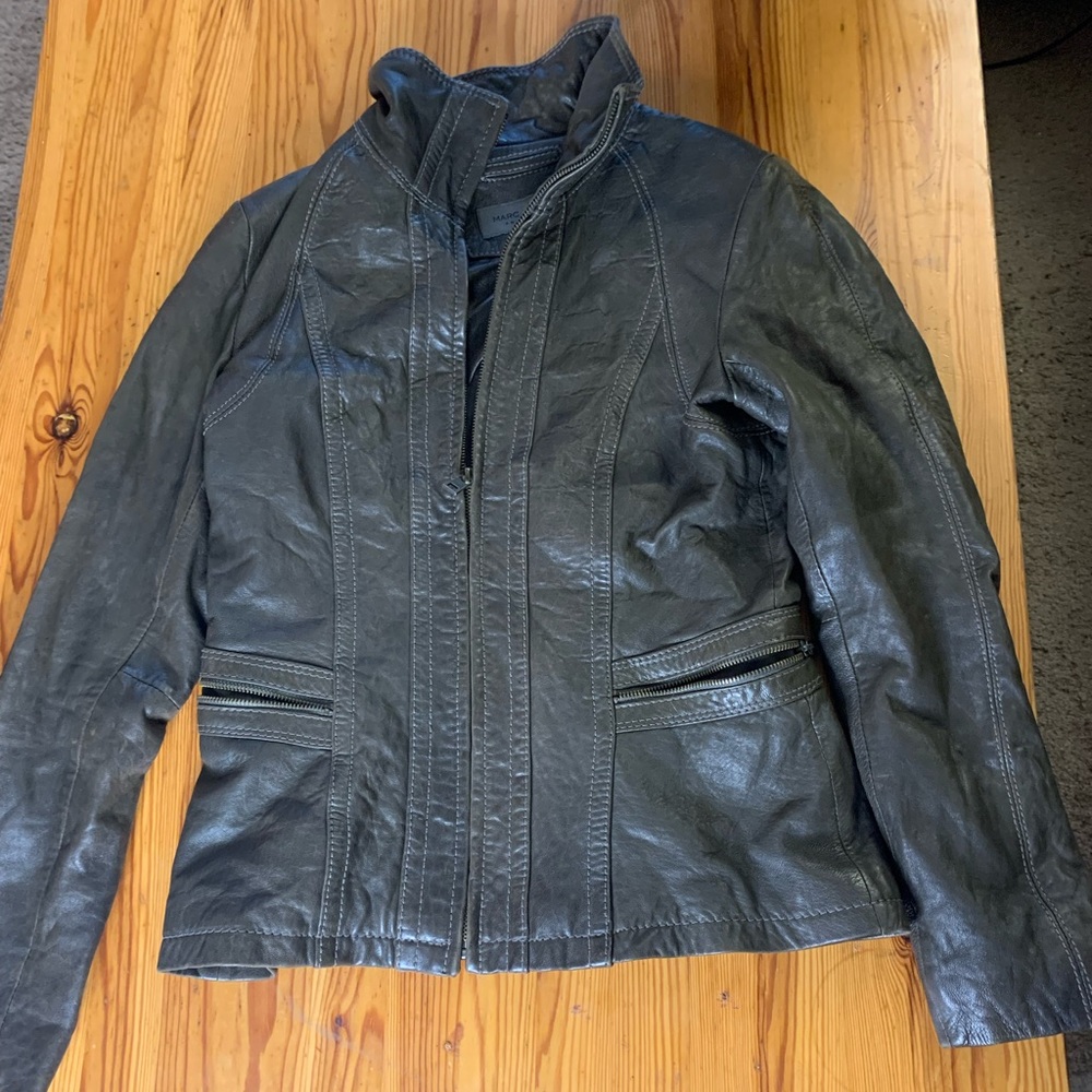 Marc NY Dark Brown Moto Jacket